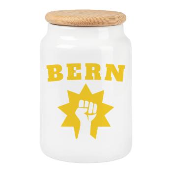 Bern - Keksdose mit Holzdeckel - Weiß - Vorne