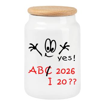 Abitur de rentrée scolaire 2026 ? - Boîte à biscuits avec couvercle en bois - blanc - Devant