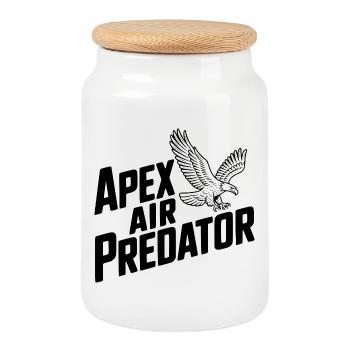 Apex Air Predator - Cookie Jar with Wooden Lid - white - Front