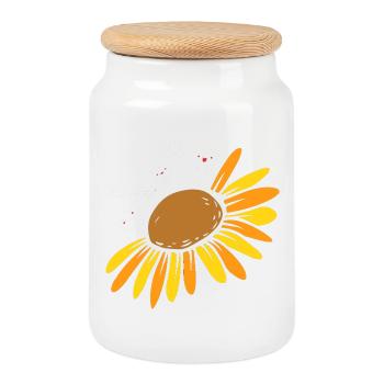 Dental Dentist Receptionist Dentist - Cookie Jar with Wooden Lid - white - Front