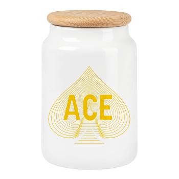 Jeu de cartes Pique de Pique Cartes à jouer - Boîte à biscuits avec couvercle en bois - blanc - Devant