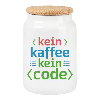 No Coffee No Code Programmeur Informaticien - Boîte à biscuits avec couvercle en bois - blanc - Devant