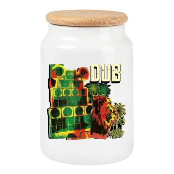 Dub Reggae Soundsystem Session - Boîte à biscuits avec couvercle en bois - blanc - Devant
