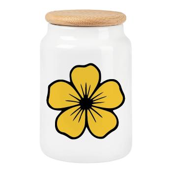 Cadeau pour la fête des mères : Idée de cadeau pour la fête des mères - Boîte à biscuits avec couvercle en bois - blanc - Devant