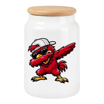 Dab Cardinal - Boîte à biscuits avec couvercle en bois - blanc - Devant