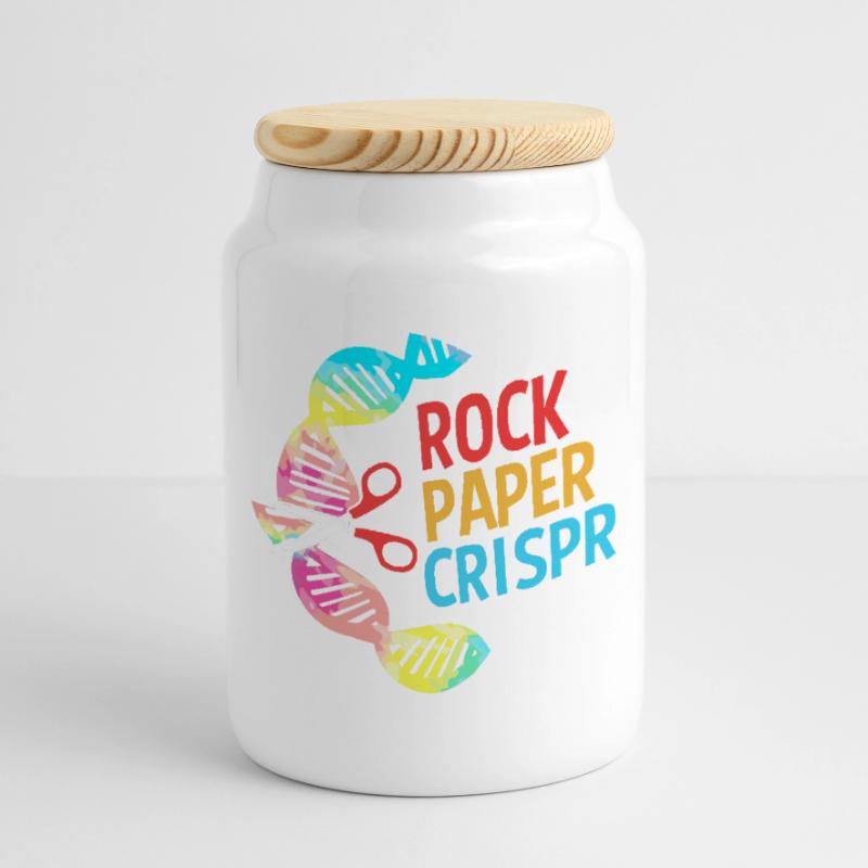 Structural formula molecule Cookie Jar with Wooden Lid