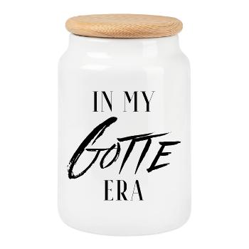 In my Gotte Era, Gift Godmother, Gotti - Cookie Jar with Wooden Lid - white - Front