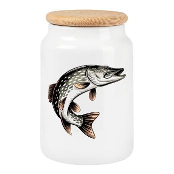 Hecht Design - Cookie Jar with Wooden Lid - white - Front