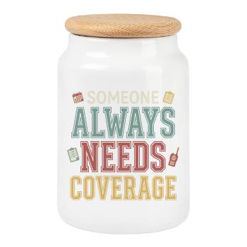 Head of the daycare center, head of the preschool - Cookie Jar with Wooden Lid - white - Front