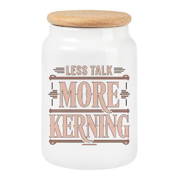 Graphic Designer Less Talk More Branding Designer - Keksdose mit Holzdeckel - Weiß - Vorne