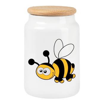 Biene - Bienchen - Sumis - Keksdose mit Holzdeckel - Weiß - Vorne
