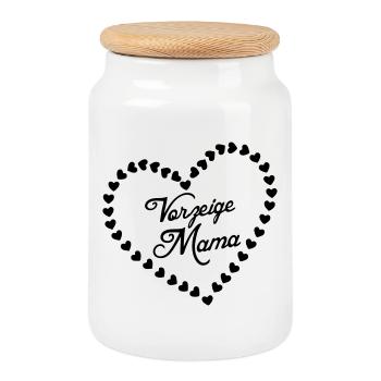 Vorzeigemama Mutter Muttertag Liebe Geschenk - Keksdose mit Holzdeckel - Weiß - Vorne