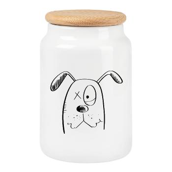 Cool Dog - Chiens - Comic - Boîte à biscuits avec couvercle en bois - blanc - Devant