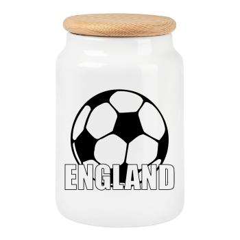 England - Boîte à biscuits avec couvercle en bois - blanc - Devant