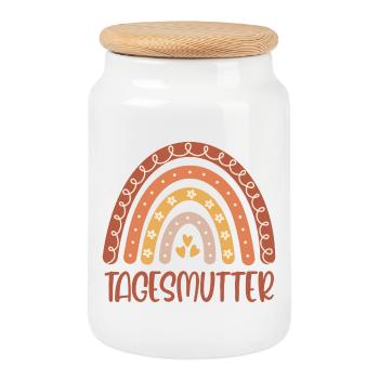 Nourrice Rainbow - Boîte à biscuits avec couvercle en bois - blanc - Devant