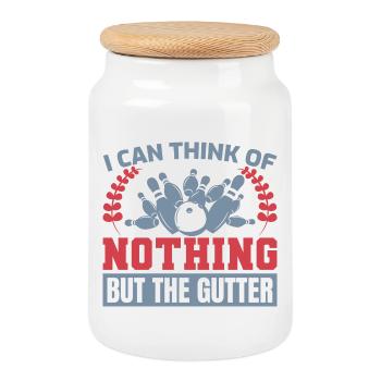 I Can Think Of Nothing But The Gutter - Cookie Jar with Wooden Lid - white - Front