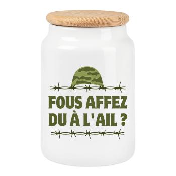 septième compagnie, la septième compagnie - Boîte à biscuits avec couvercle en bois - blanc - Devant