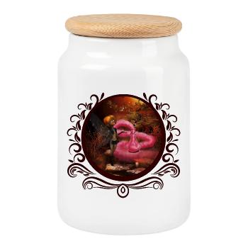 Fée à la lumière de la lune - Boîte à biscuits avec couvercle en bois - blanc - Devant