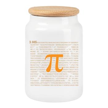 Pi Day - Bonne journée Pi - Boîte à biscuits avec couvercle en bois - blanc - Devant