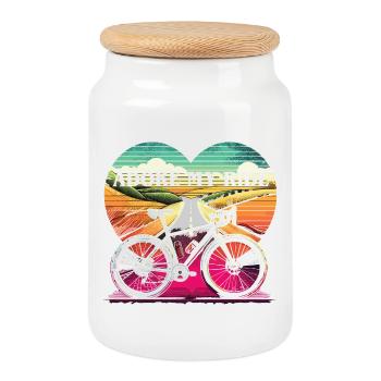 Adore My Ride - Valentinstag 2024 Gravel Love - Keksdose mit Holzdeckel - Weiß - Vorne