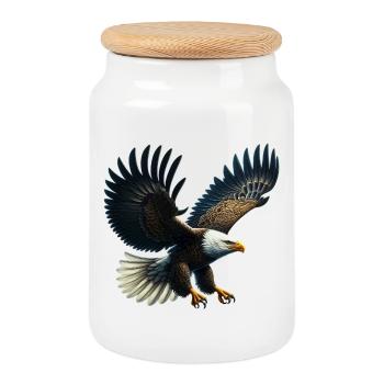 Adler - Keksdose mit Holzdeckel - Weiß - Vorne