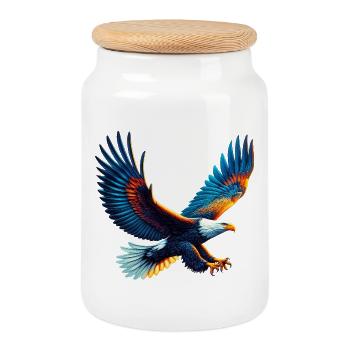Adler - Keksdose mit Holzdeckel - Weiß - Vorne