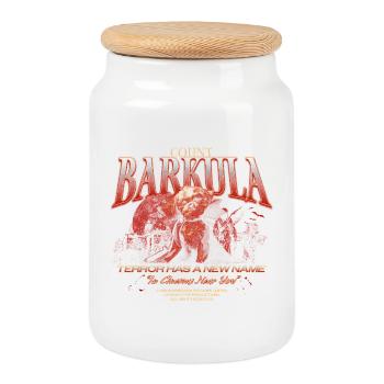 Count Barkula – Horror meets Humor - Cookie Jar with Wooden Lid - white - Front