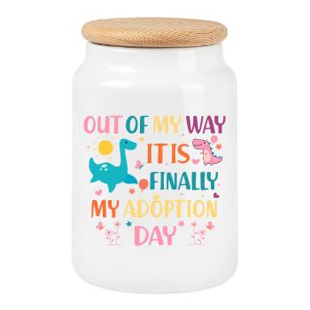 Toy Day Party Illustration - Cookie Jar with Wooden Lid - white - Front