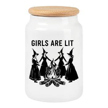 Halloween Tee for Women Funny - Cookie Jar with Wooden Lid - white - Front
