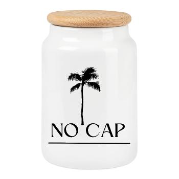No Cap Design - Keksdose mit Holzdeckel - Weiß - Vorne