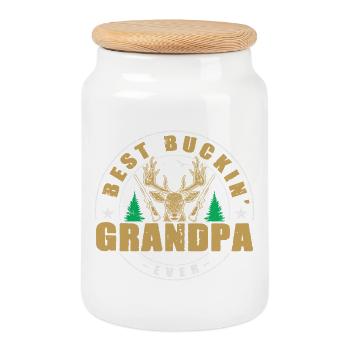 Hunter Gifts Hunting Hunting Hunter Exam - Cookie Jar with Wooden Lid - white - Front