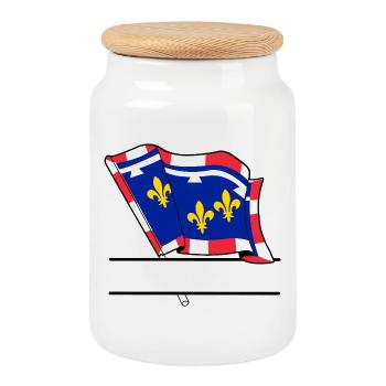 Espace d’écriture Centre-Val de Loire - Boîte à biscuits avec couvercle en bois - blanc - Devant