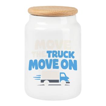Trucking Therapy Road Ist Mein Therapie-trucker - Keksdose mit Holzdeckel - Weiß - Vorne