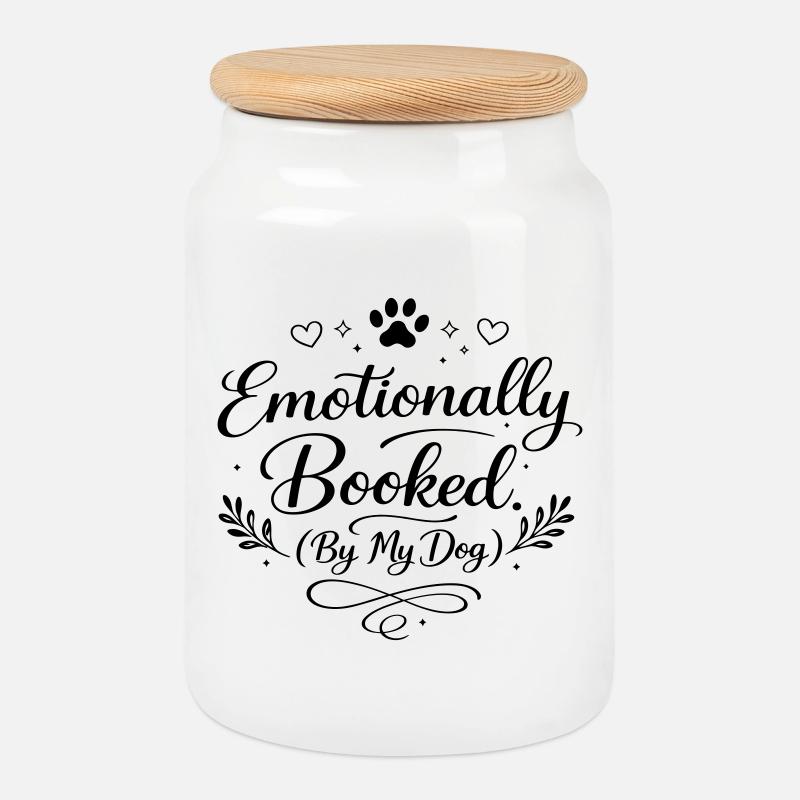 Emotionally booked - Keksdose mit Holzdeckel - Weiß
