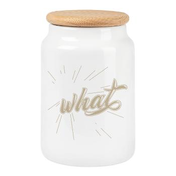Fans de poulet - Coq - Coq - Diction - Bio - Boîte à biscuits avec couvercle en bois - blanc - Devant