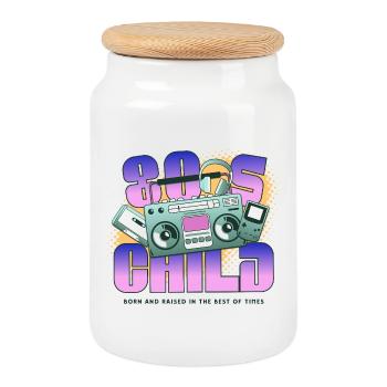 80s Child - Keksdose mit Holzdeckel - Weiß - Vorne