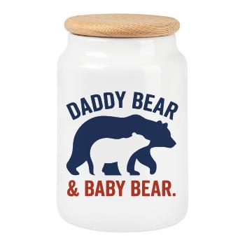 T-shirt pour la fête des pères, idée cadeau pour papa, sweat à capuche - Boîte à biscuits avec couvercle en bois - blanc - Devant