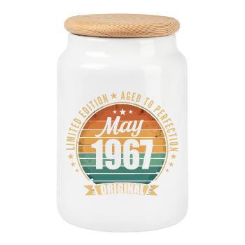 Légende de Mai 1967 Édition Limitée - Boîte à biscuits avec couvercle en bois - blanc - Devant