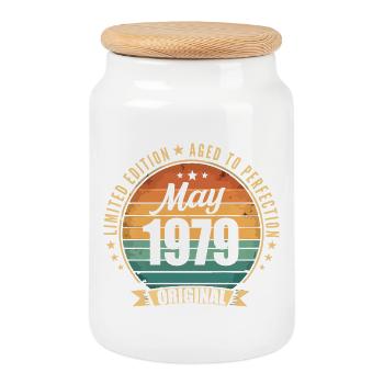 Legend of May 1979 Limited Edition - Cookie Jar with Wooden Lid - white - Front