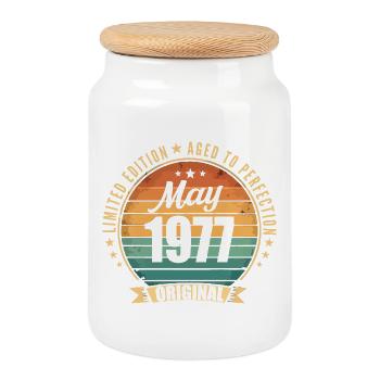 Legend of May 1977 Limited Edition - Cookie Jar with Wooden Lid - white - Front