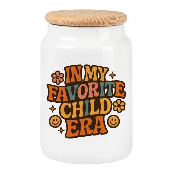 Dans l’humour de My Favorite Child Era Daughter Families - Boîte à biscuits avec couvercle en bois - blanc - Devant