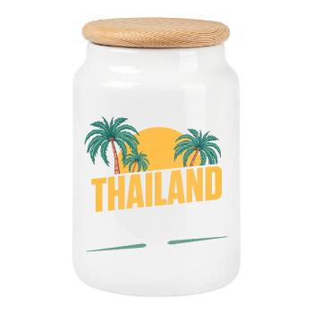 Thailand Party Crew - Keksdose mit Holzdeckel - Weiß - Vorne