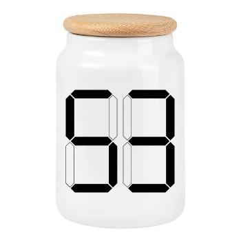 NUMÉRO 53 Cinquante-trois Cadeaux Numériques - Boîte à biscuits avec couvercle en bois - blanc - Devant