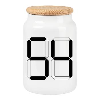 NUMÉRO 54 Cinquante-quatre Cadeaux Numériques - Boîte à biscuits avec couvercle en bois - blanc - Devant