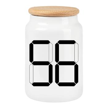 NUMÉRO 56 Cinquante-six cadeaux numériques - Boîte à biscuits avec couvercle en bois - blanc - Devant