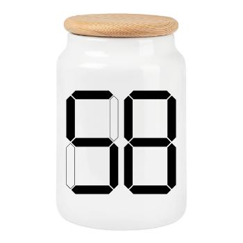 NUMÉRO 58 Cinquante-huit Cadeaux Numériques - Boîte à biscuits avec couvercle en bois - blanc - Devant