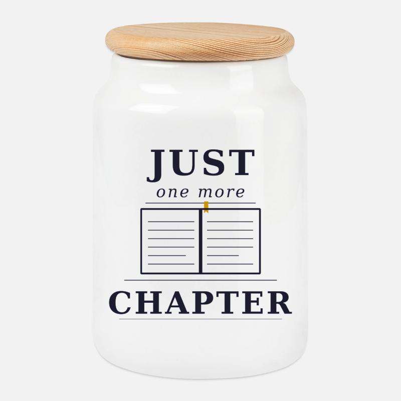 Just one more chapter - Keksdose mit Holzdeckel - Weiß