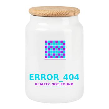 Fehler 404 Realität Verloren - Keksdose mit Holzdeckel - Weiß - Vorne