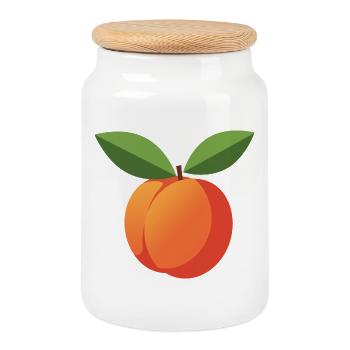 Déguisement de déguisement d’abricot Carnaval de fruits - Boîte à biscuits avec couvercle en bois - blanc - Devant