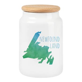 newfoundland - Boîte à biscuits avec couvercle en bois - blanc - Devant